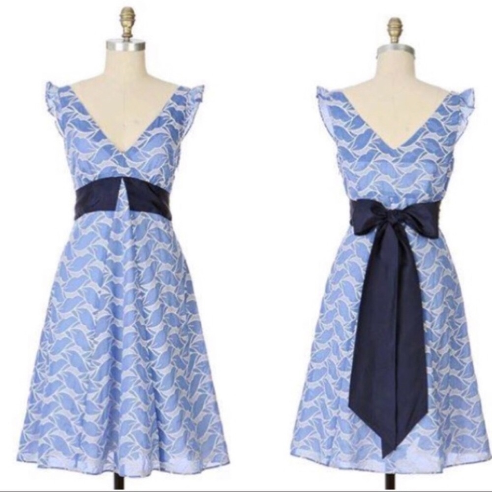 Anthropologie Lithe Waterleaf Dress
